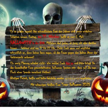 Halloween Party am 31.10.2025 bei der BVO